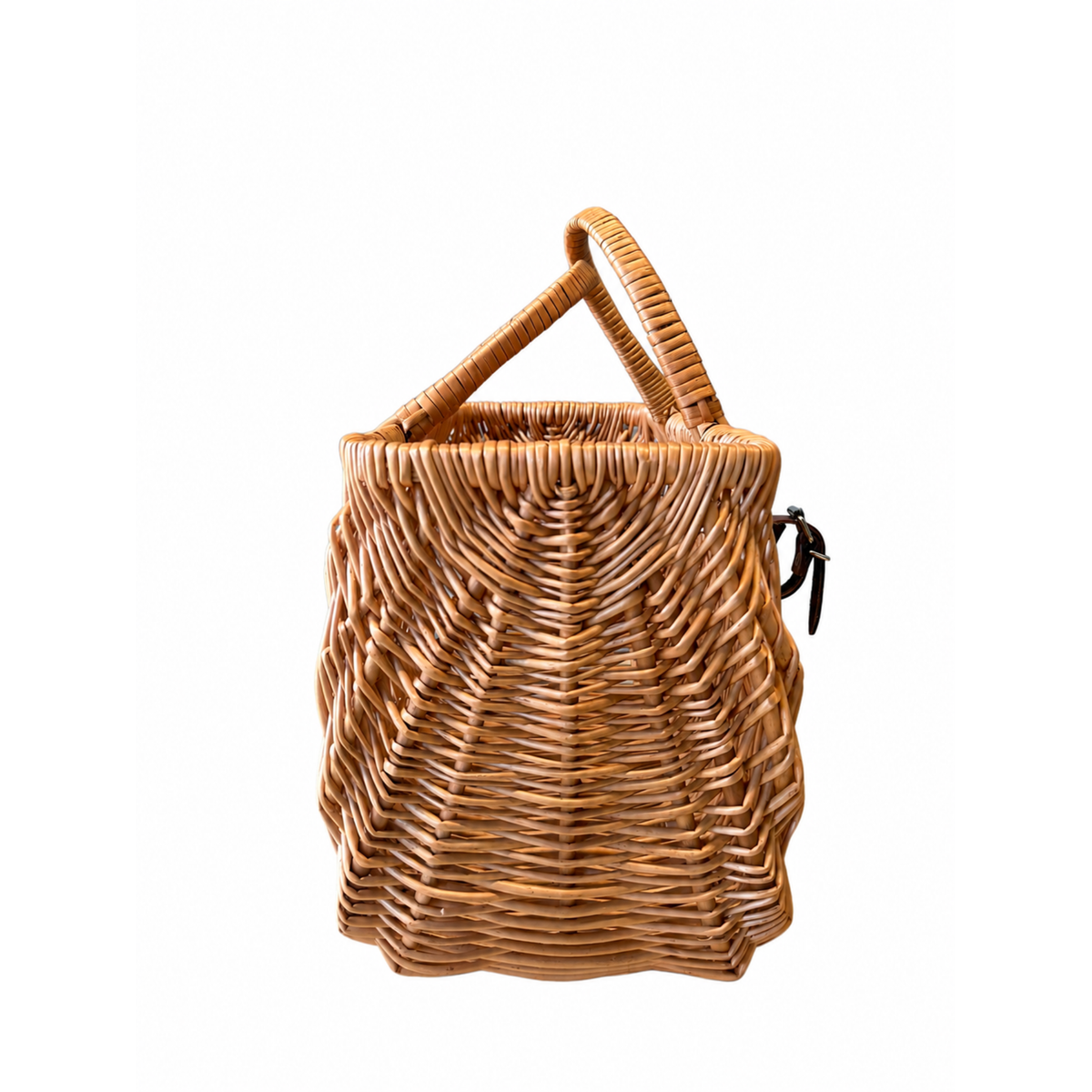 Werlissa cesto de mimbre para bicicleta, cesta para bici con correas de cuero TheWickerStories