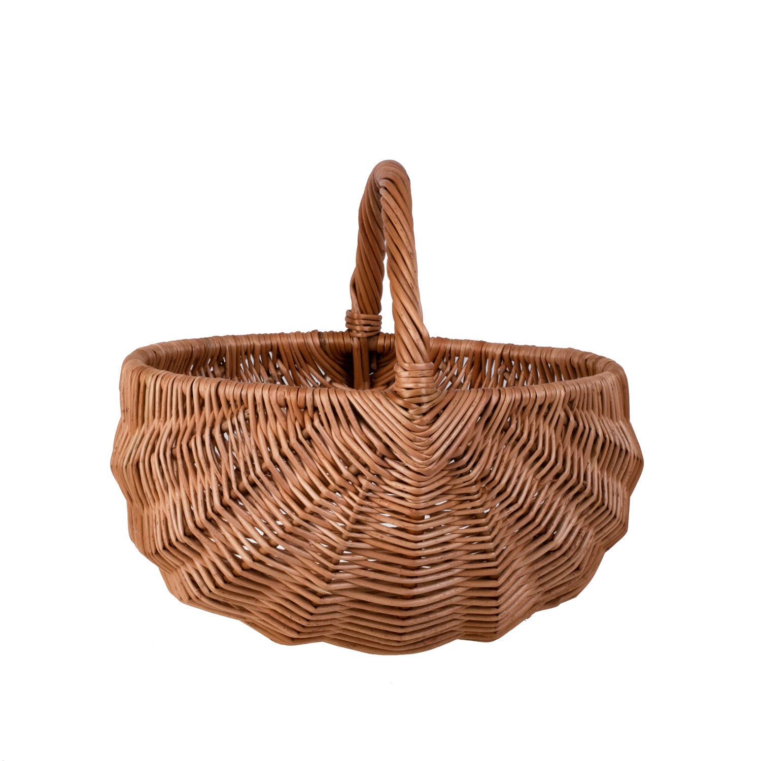 panier en osier pour courses et jardin avec anse