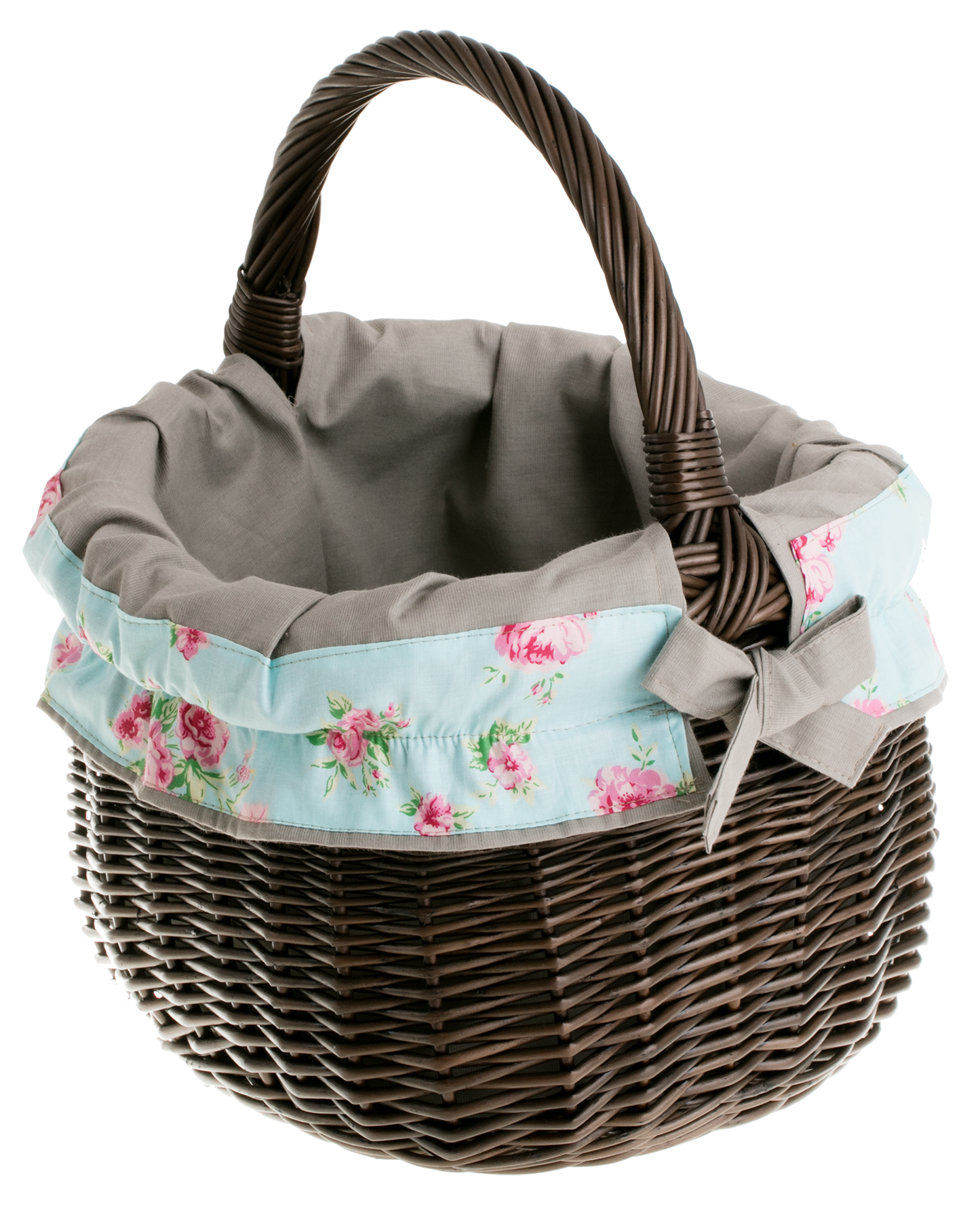 Wictor panier de courses avec poignée en osier et garniture beige