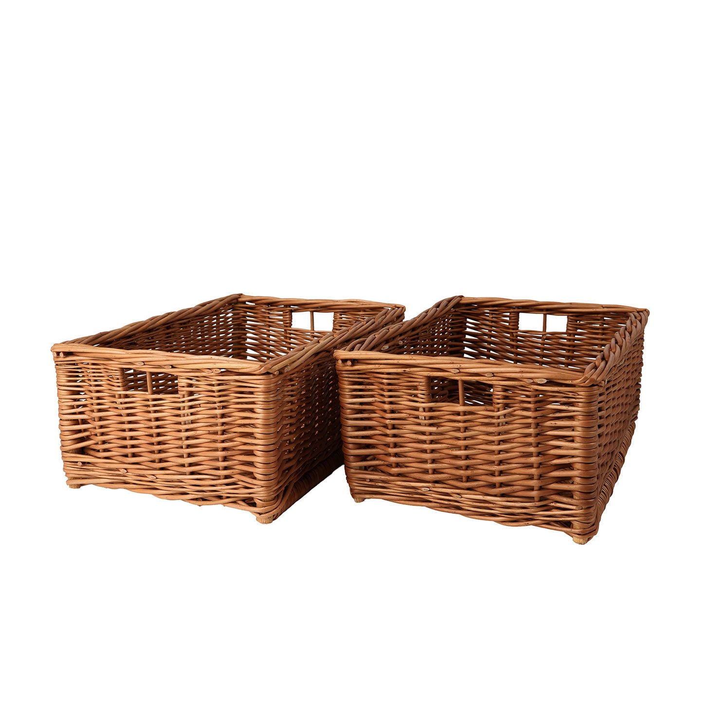 Taros wicker display crate set for fruits and vegetables, 2-piece set. TheWickerStories