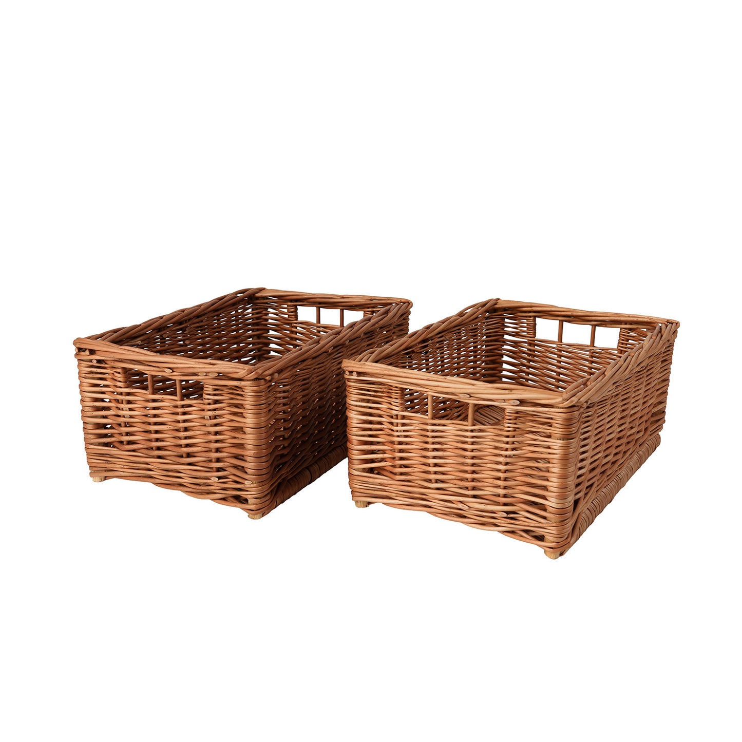Taros wicker display crate set for fruits and vegetables, 2-piece set. TheWickerStories