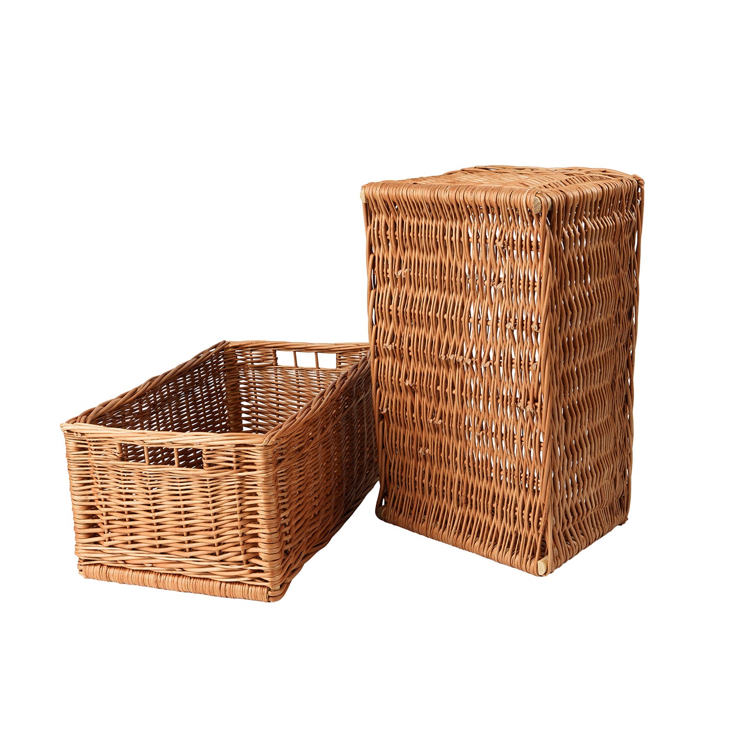 Taros wicker display crate set for fruits and vegetables, 2-piece set. TheWickerStories