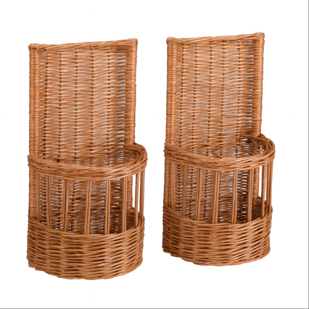Bivela wiklinowy kosz na bagietki do przechowywania i ekspozycji – zestaw 2 sztuk TheWickerStories