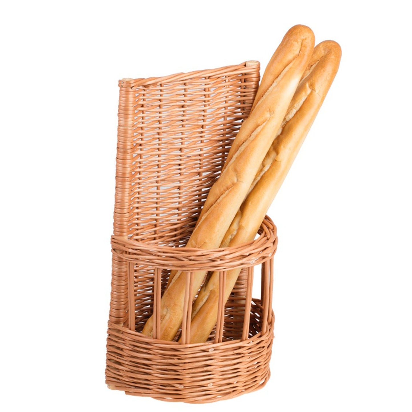Bivela wiklinowy kosz na bagietki do przechowywania i ekspozycji – zestaw 2 sztuk TheWickerStories
