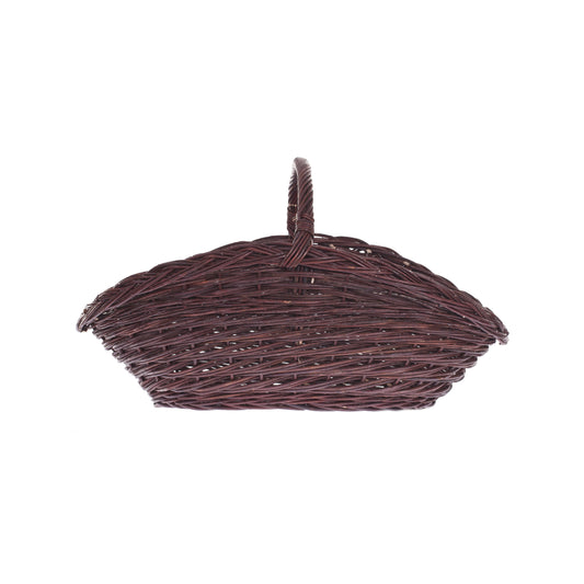 Flavena Rieten haardhoutmand met handvat