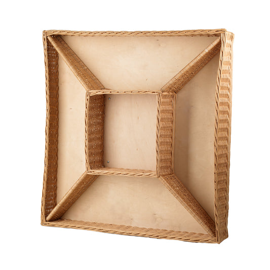 Terra wiklinowy kosz ekspozycyjny na warzywa i owoce z przegrodami TheWickerStories