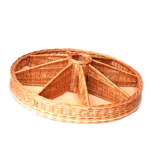 Judith wicker display basket with compartments