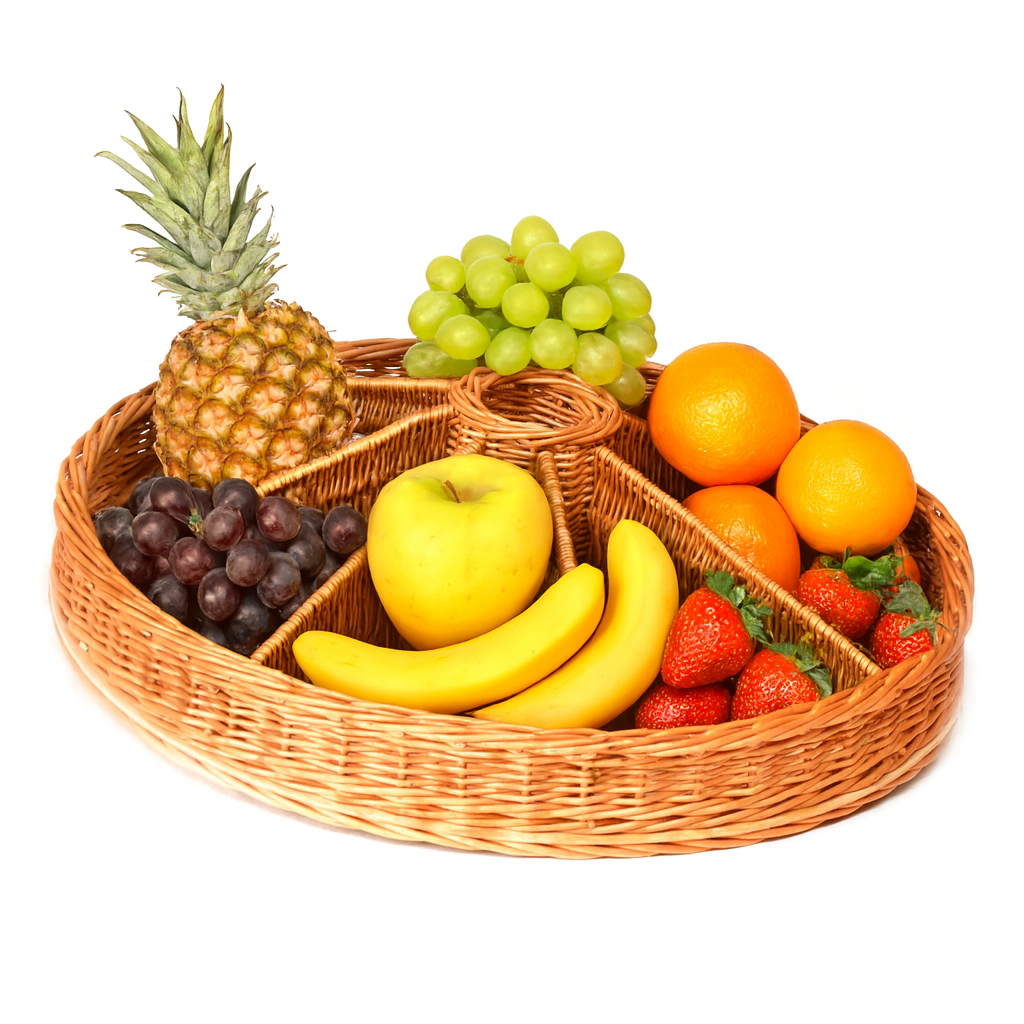 Judith wicker display basket with compartments TheWickerStories