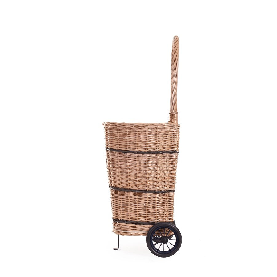 Favoren mobile wicker basket for transporting wood and goods 1041ss TheWickerStories