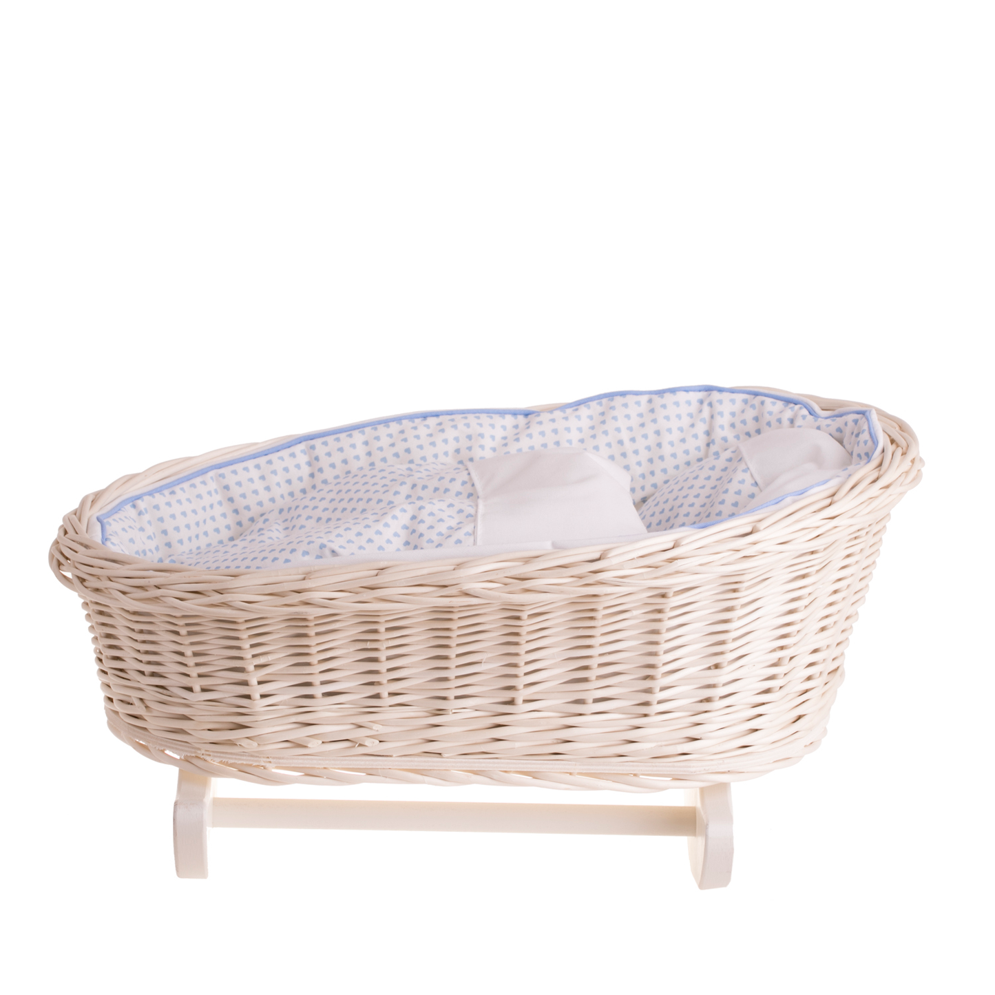 Wicker doll cradle with pillow TheWickerStories