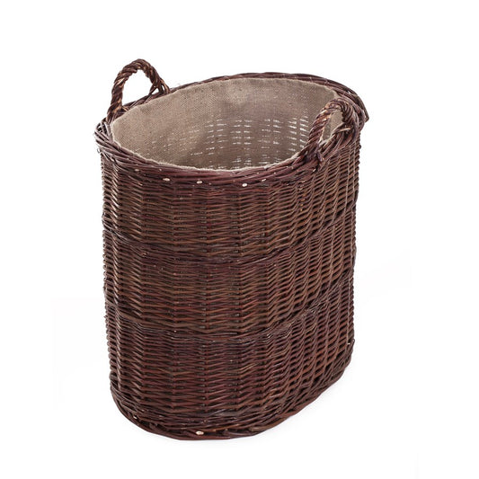 Celia wicker basket container with jute trim and handles