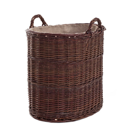 Celia wicker basket container with jute trim and handles