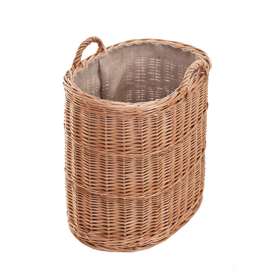 Celia wicker basket container with jute trim and handles