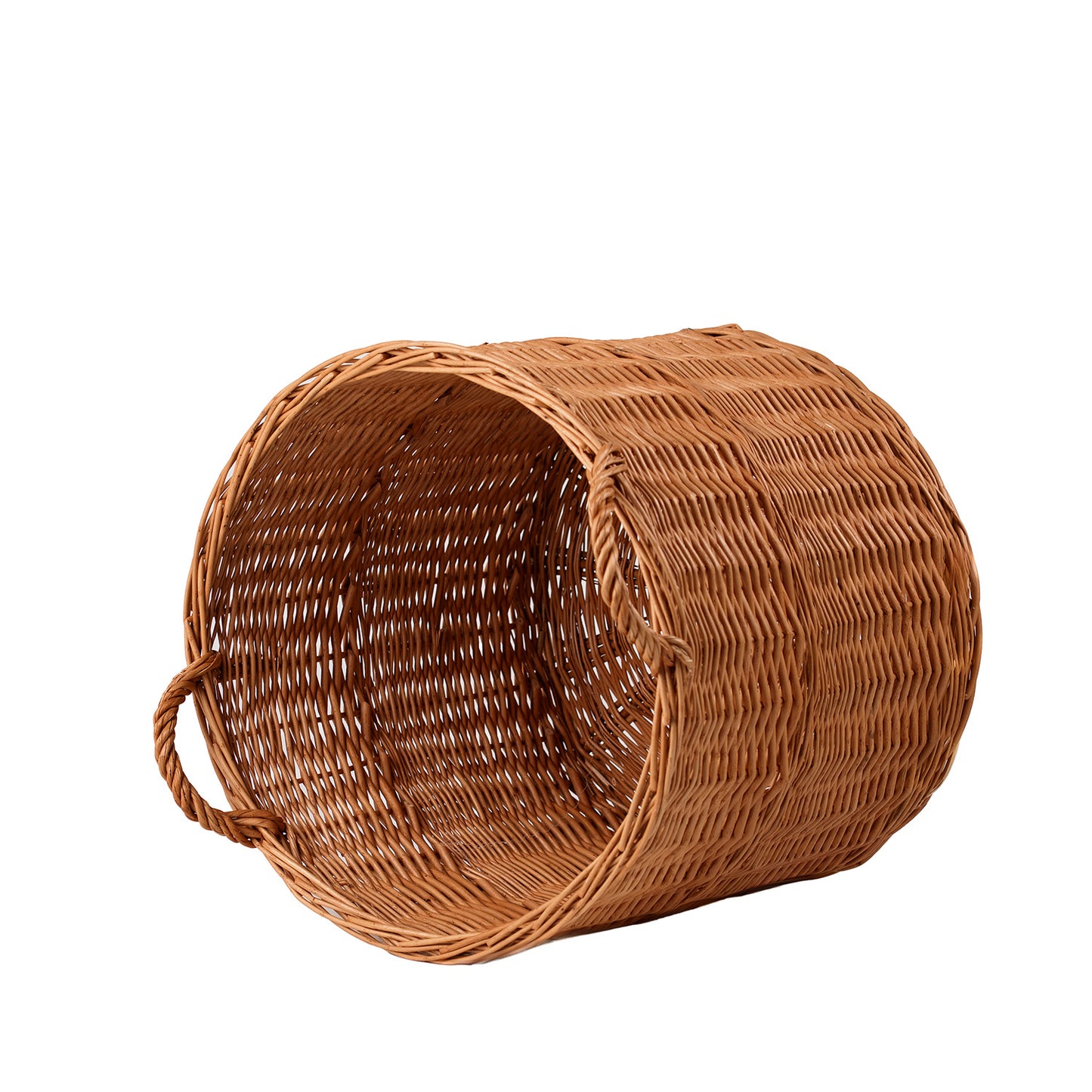 Bawira panier de rangement en osier avec garniture beige TheWickerStories