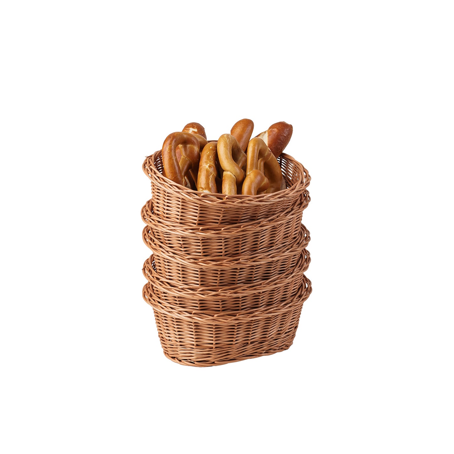 Zasoria wiklinowy kosz na pieczywo do ekspozycji – zestaw 5 sztuk TheWickerStories
