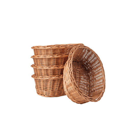 Zasoria wiklinowy kosz na pieczywo do ekspozycji – zestaw 5 sztuk TheWickerStories