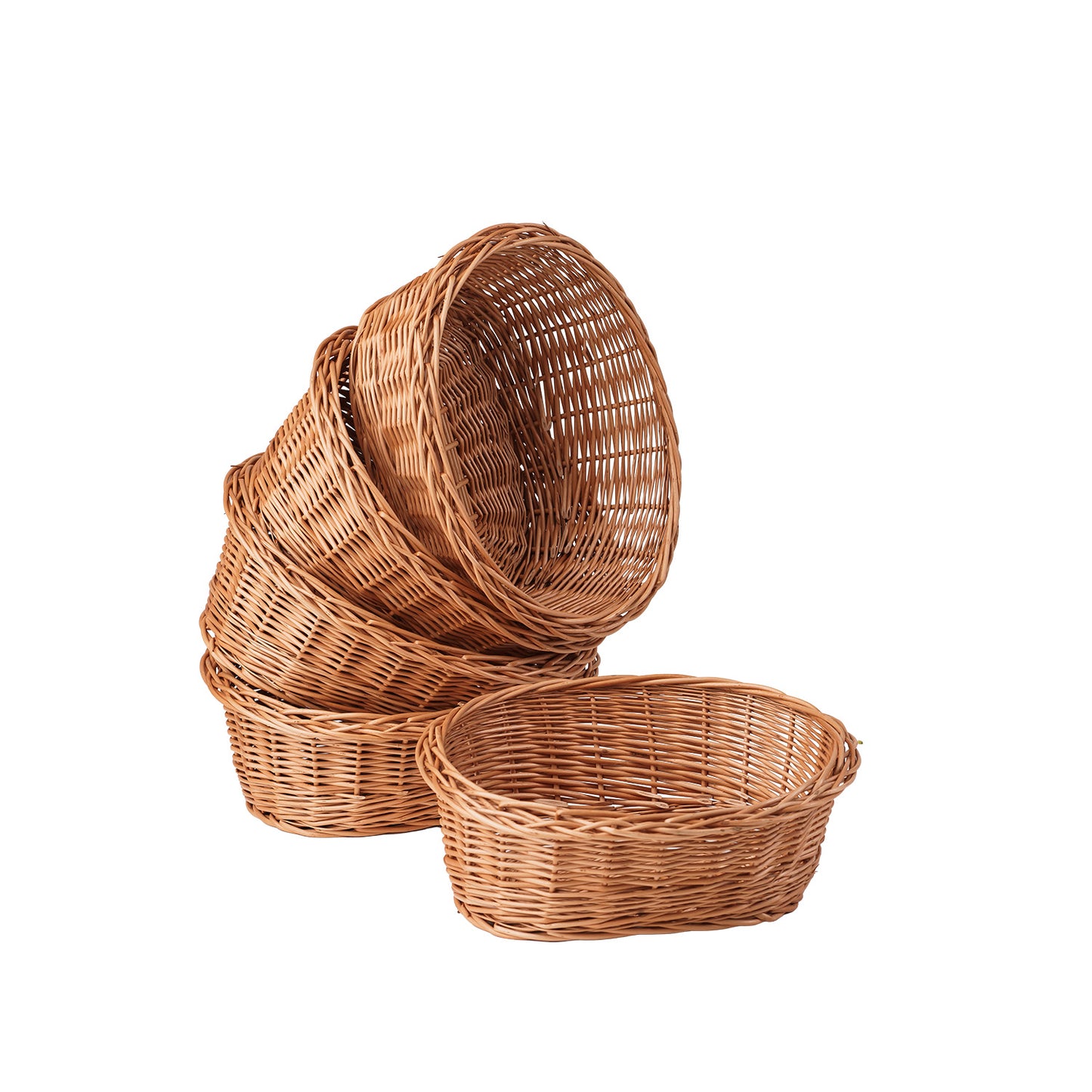 Zasoria wiklinowy kosz na pieczywo do ekspozycji – zestaw 5 sztuk TheWickerStories