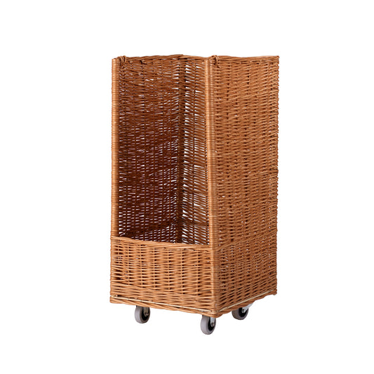 Boreta coș din nuiele pentru baghete pentru expunere pe roți TheWickerStories