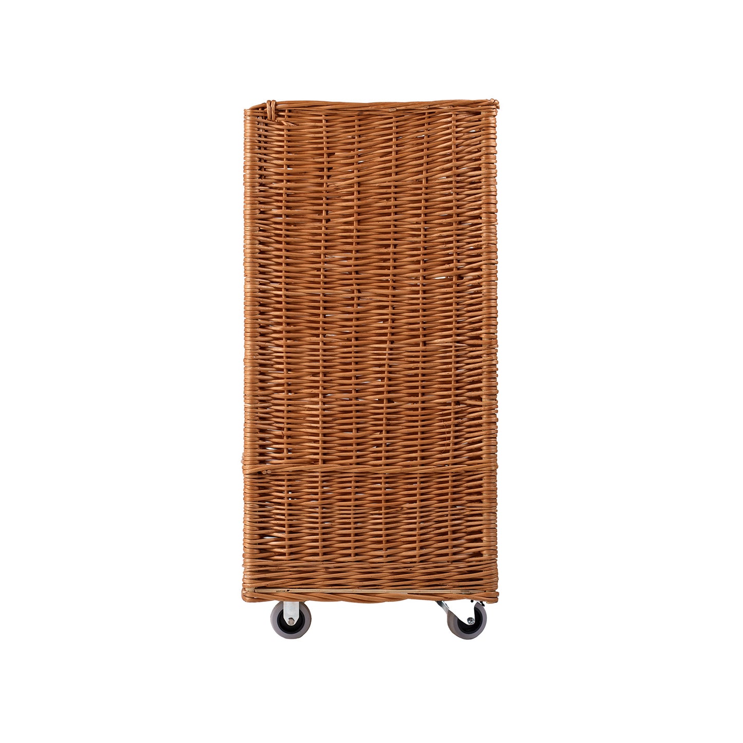 Boreta wiklinowy kosz na bagietki do ekspozycji na kółkach TheWickerStories