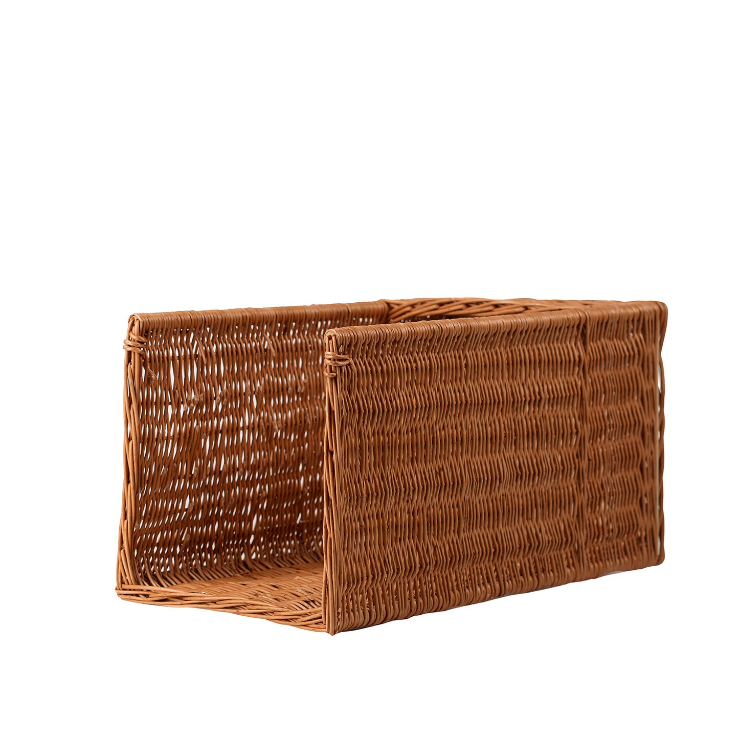 Boreta panier en osier sur roulettes pour exposer des baguettes TheWickerStories