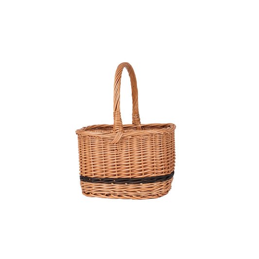Gisarra wicker bottle basket with compartments and handle