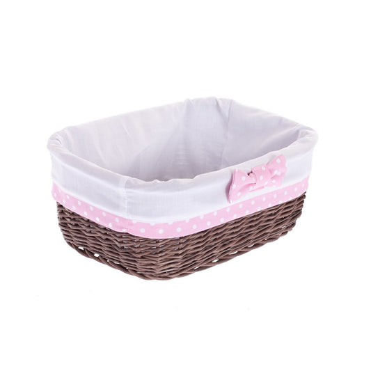 Nestor petit panier en osier avec doublure blanche