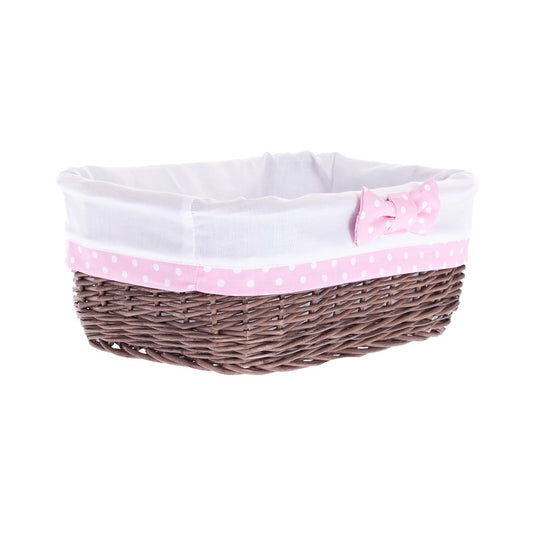 Nestor petit panier en osier avec doublure blanche