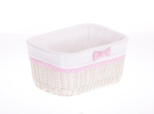 Nestor petit panier en osier avec doublure blanche
