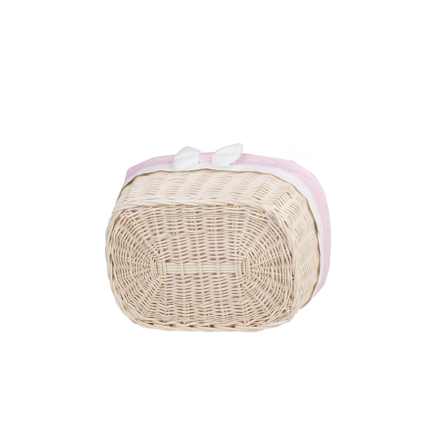 Nestor small wicker basket with pink lining TheWickerStories