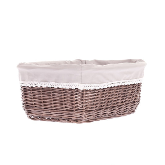Nestor petit panier en osier avec doublure beige