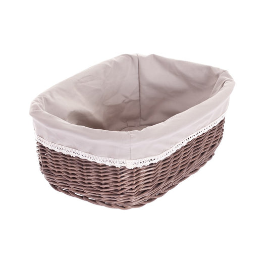 Nestor petit panier en osier avec doublure beige