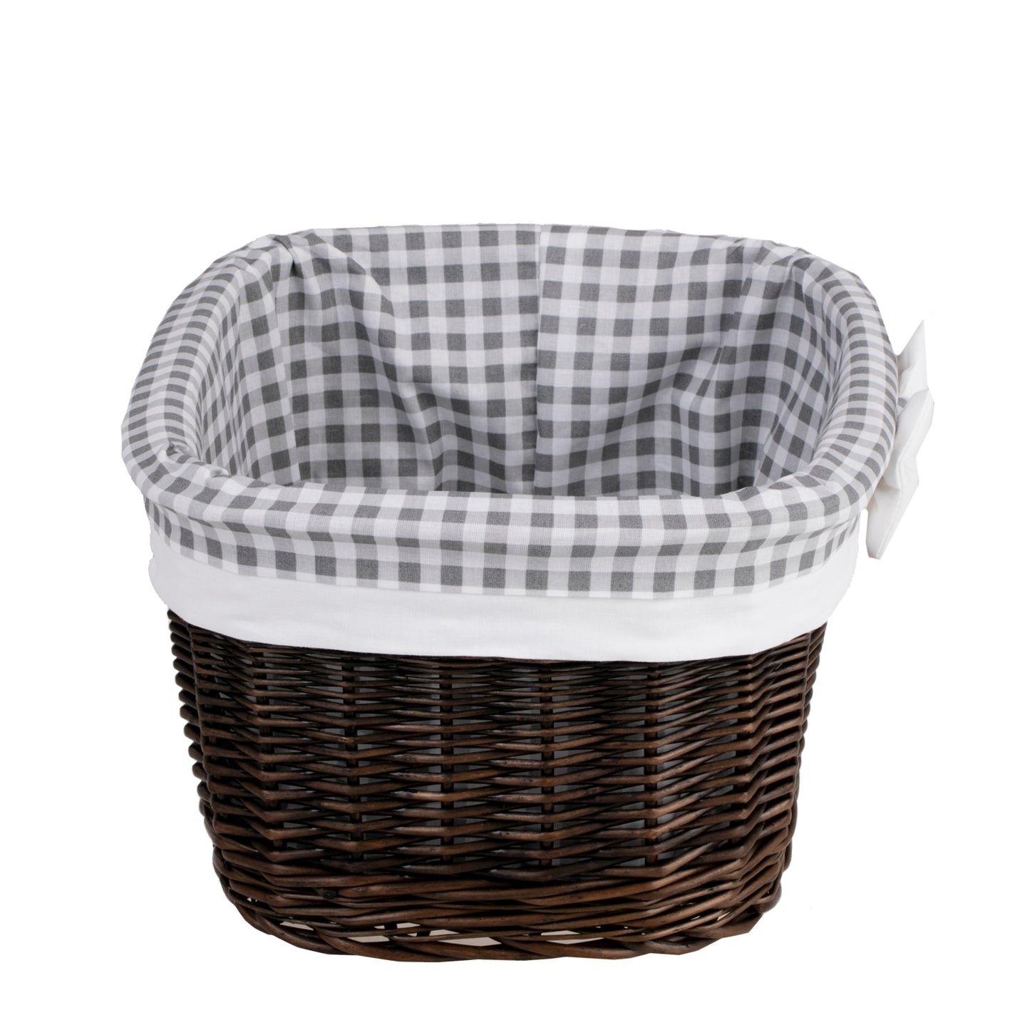 Nestor small wicker basket with grey lining TheWickerStories