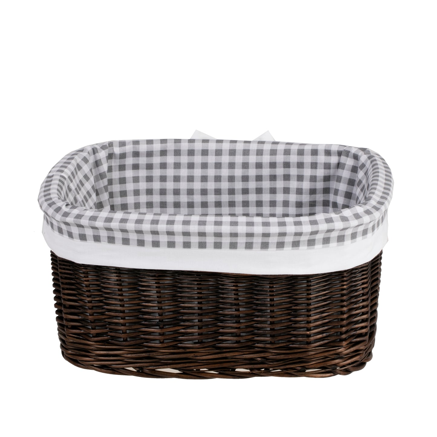 Nestor small wicker basket with grey lining TheWickerStories