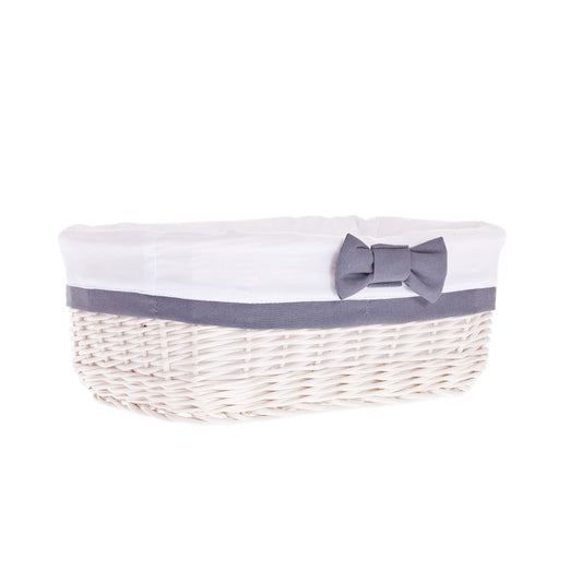 Nestor petit panier en osier avec doublure blanche