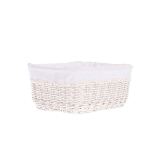 Nestor petit panier en osier avec doublure blanche