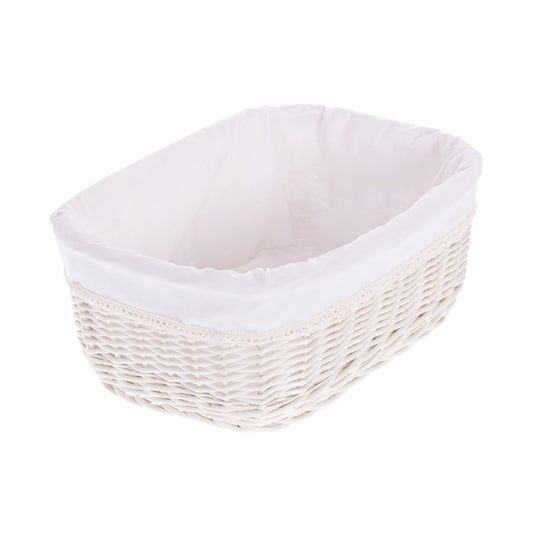 Nestor petit panier en osier avec doublure blanche