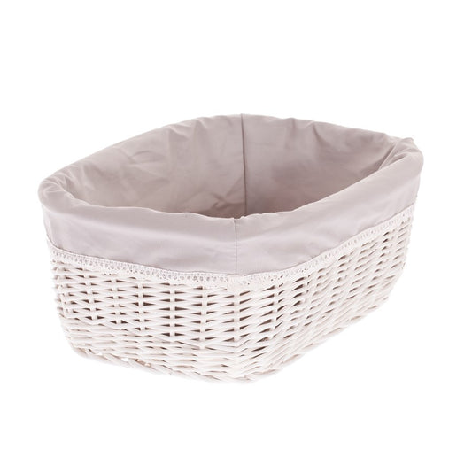 Nestor petit panier en osier avec doublure beige