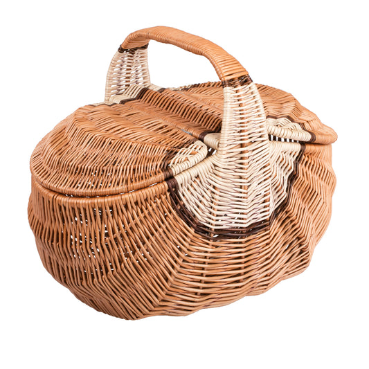 Kastulia wicker picnic basket with lid