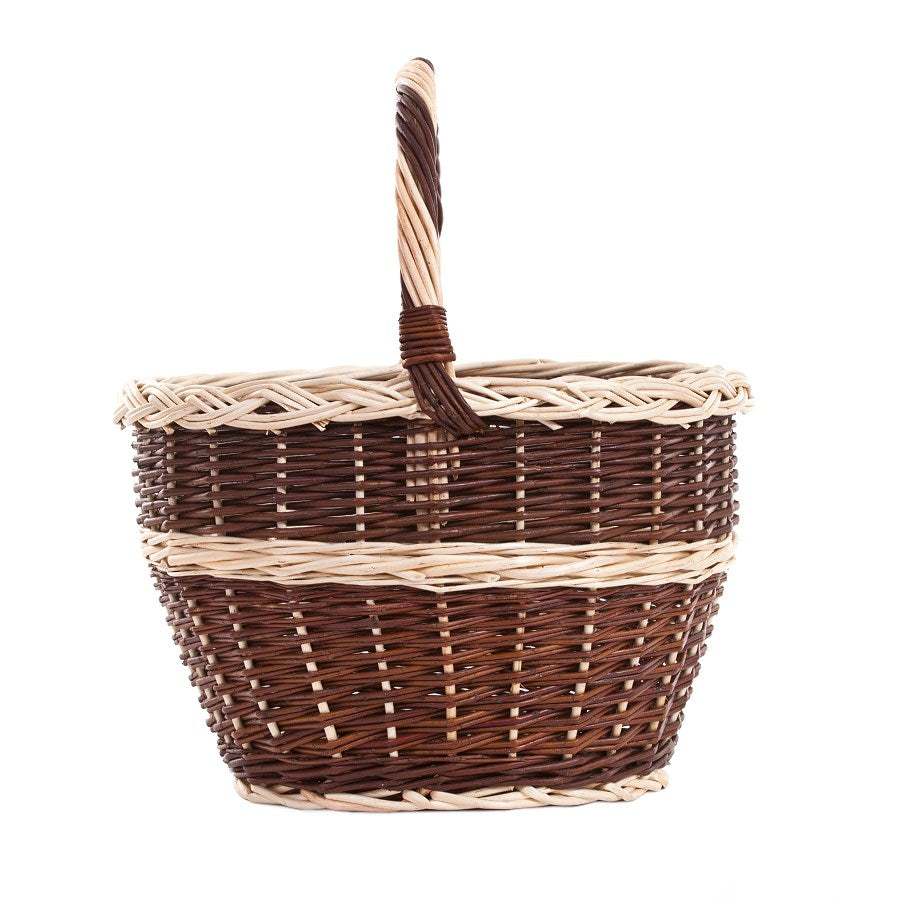 Viforia Panier en osier pour la cueillette et les courses avec poignée TheWickerStories