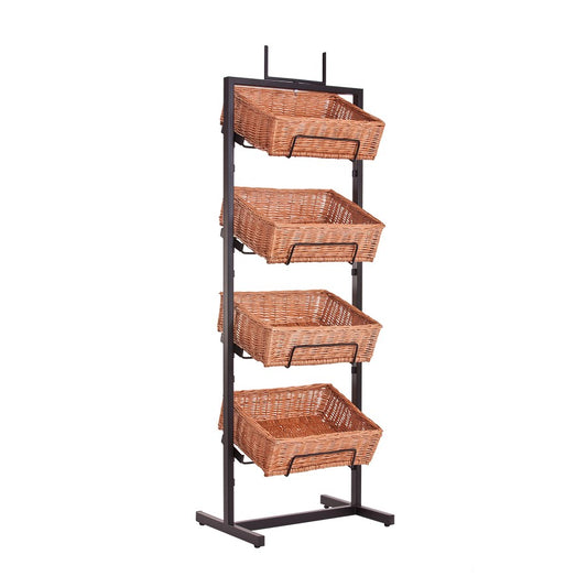 Kerodon metal stand with 4 wicker baskets