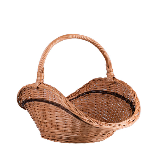 Fumaria Rieten haardhoutmand met handvat