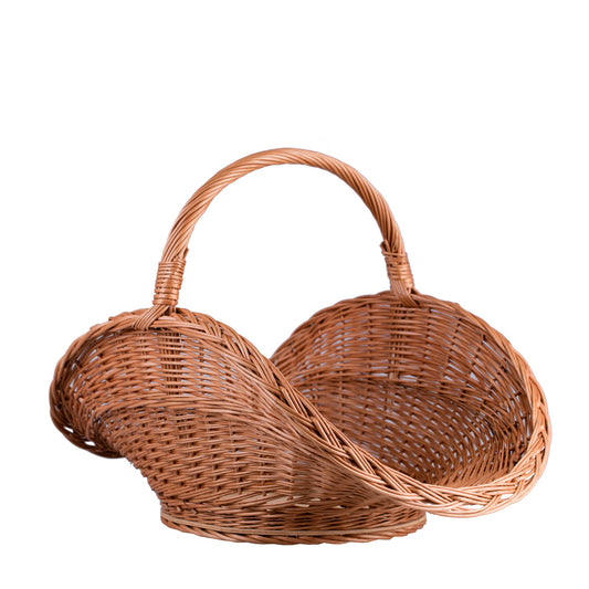 Fumaria Rieten haardhoutmand met handvat