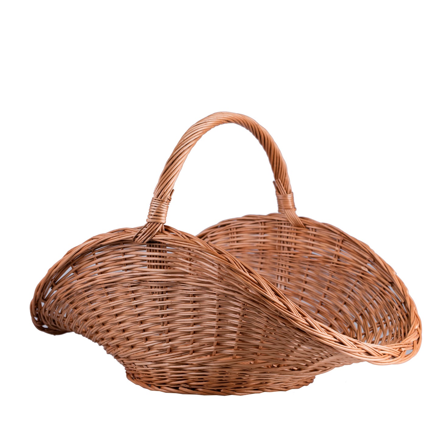 Fumaria Rieten haardhoutmand met handvat