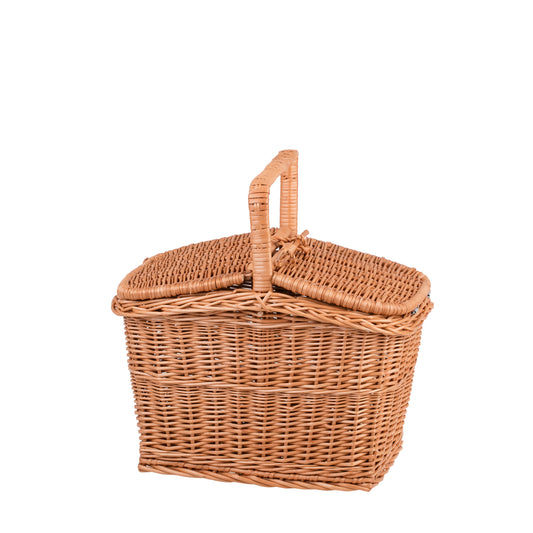 Kastulia wicker picnic basket with lid
