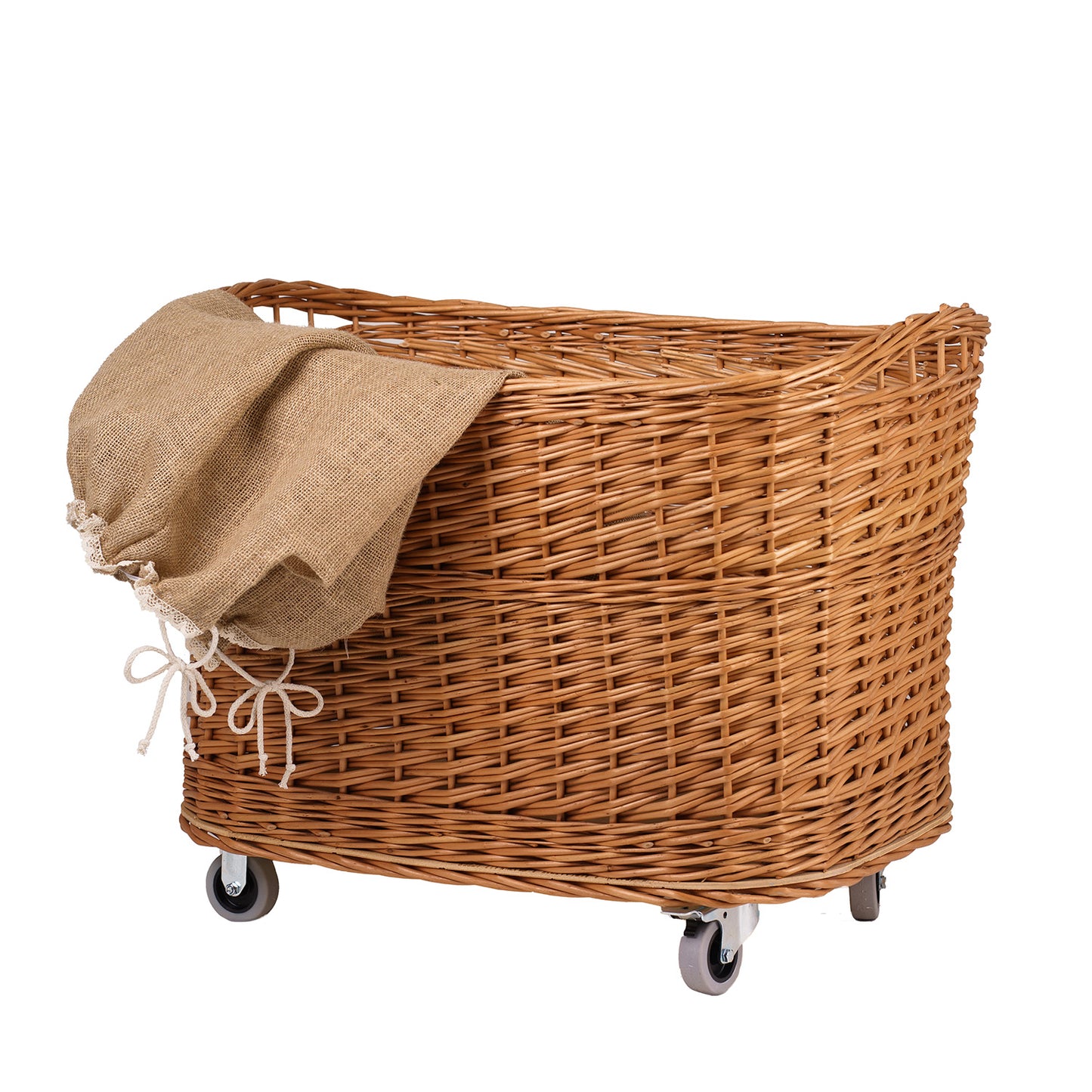 Tivor wicker firewood basket for the fireplace with jute trim TheWickerStories