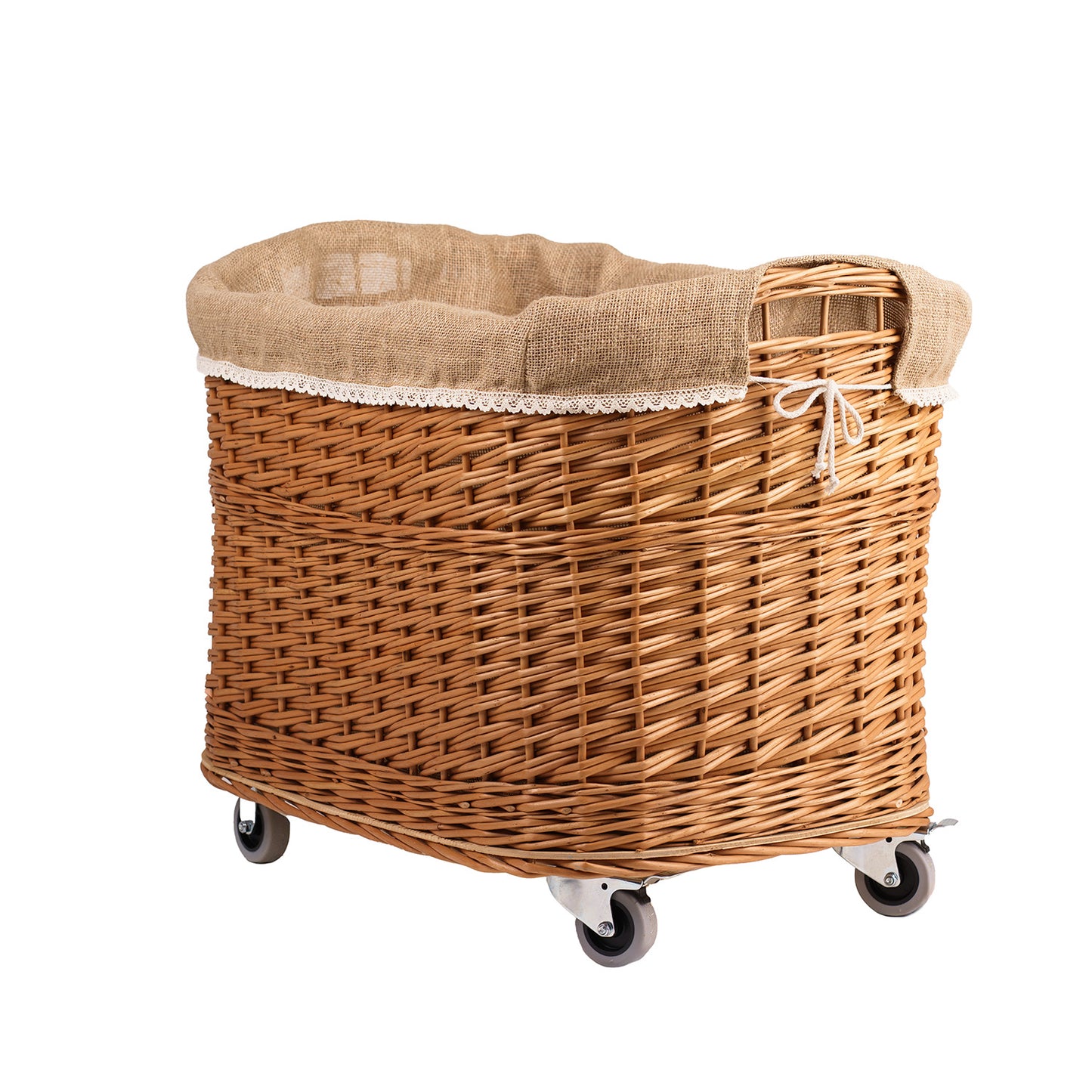 Tivor wicker firewood basket for the fireplace with jute trim TheWickerStories