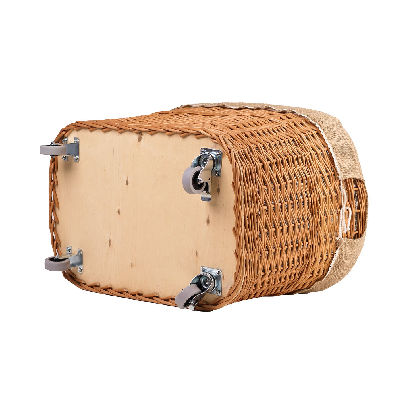 Tivor wicker firewood basket for the fireplace with jute trim TheWickerStories