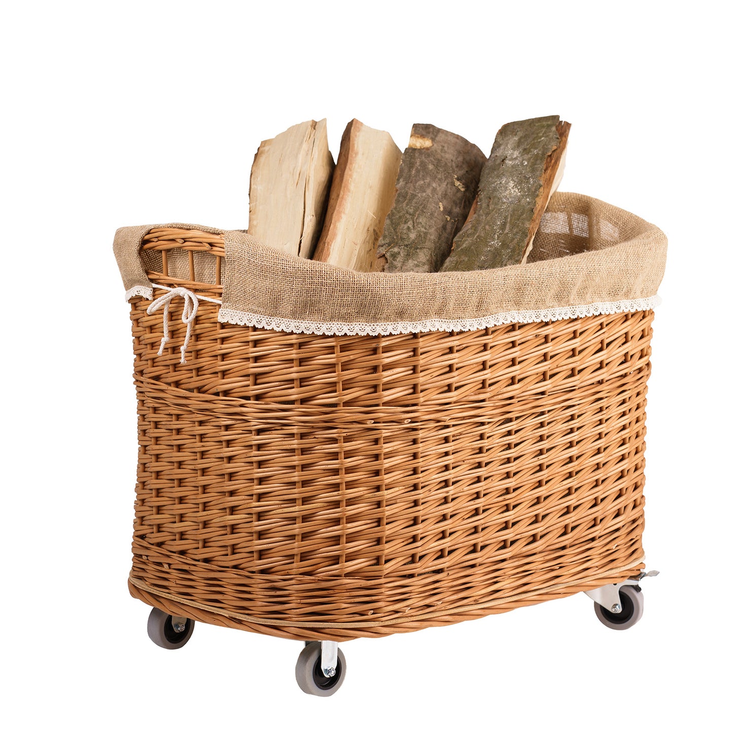 Tivor wicker firewood basket for the fireplace with jute trim TheWickerStories
