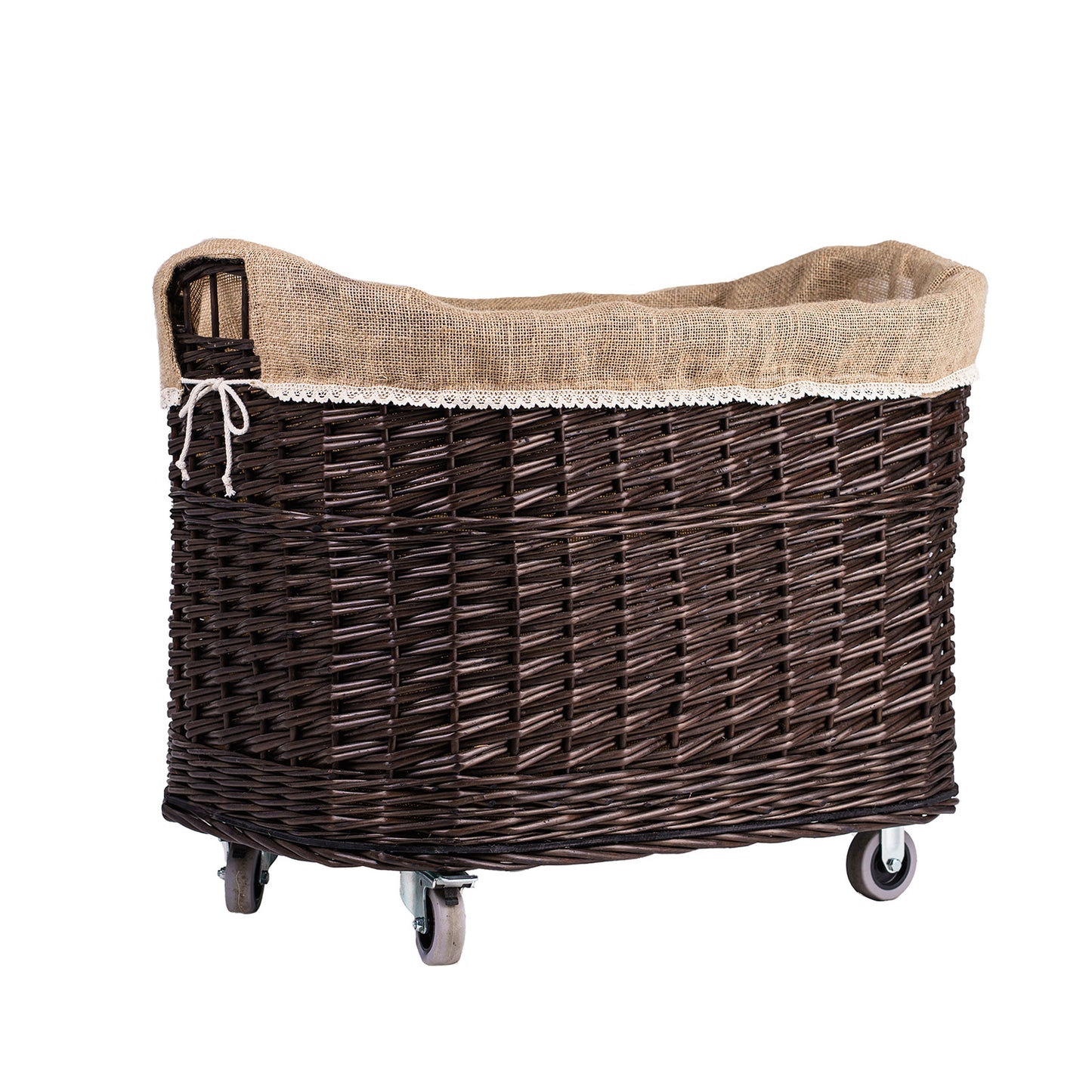 Tivor wicker firewood basket for the fireplace with jute trim TheWickerStories