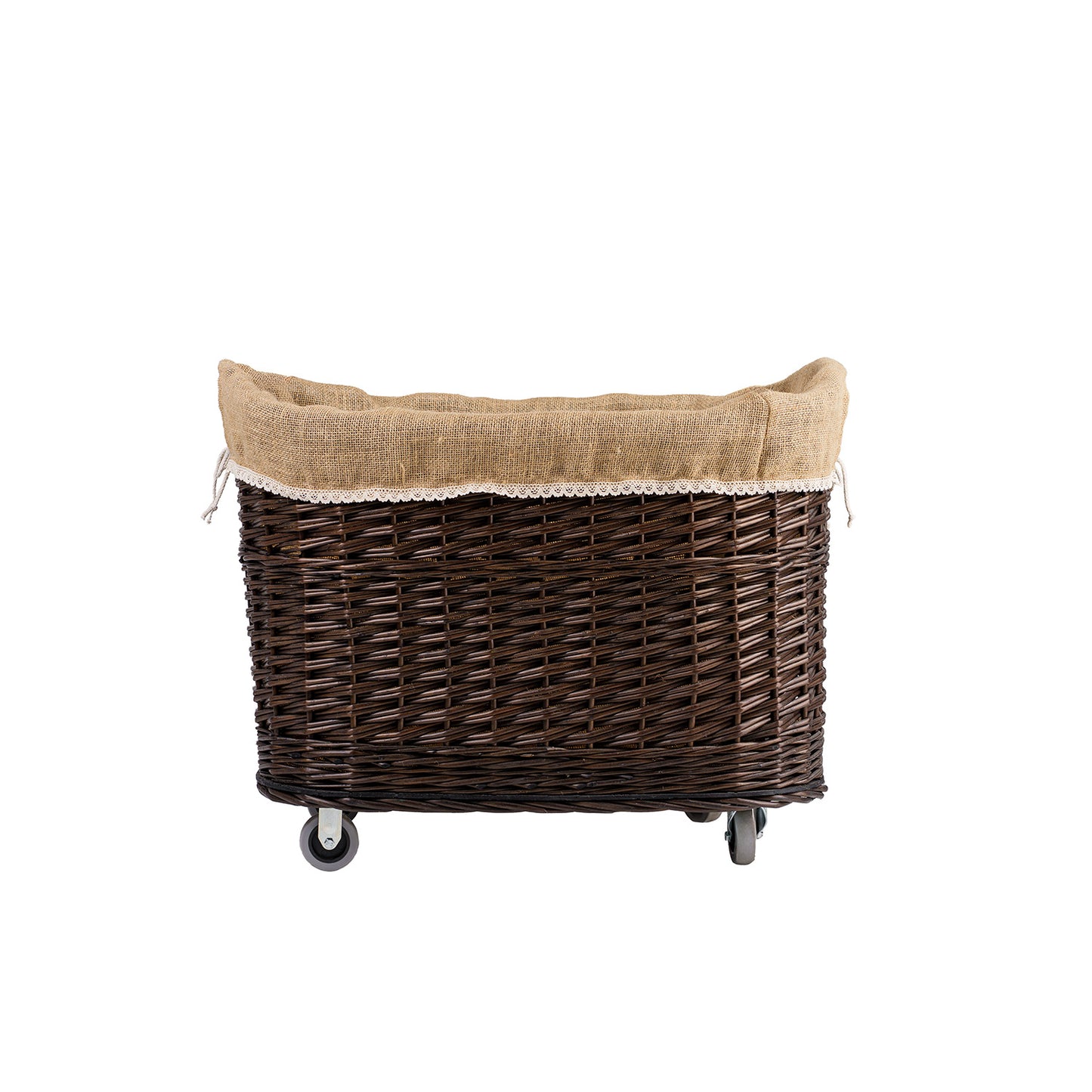 Tivor wicker firewood basket for the fireplace with jute trim TheWickerStories